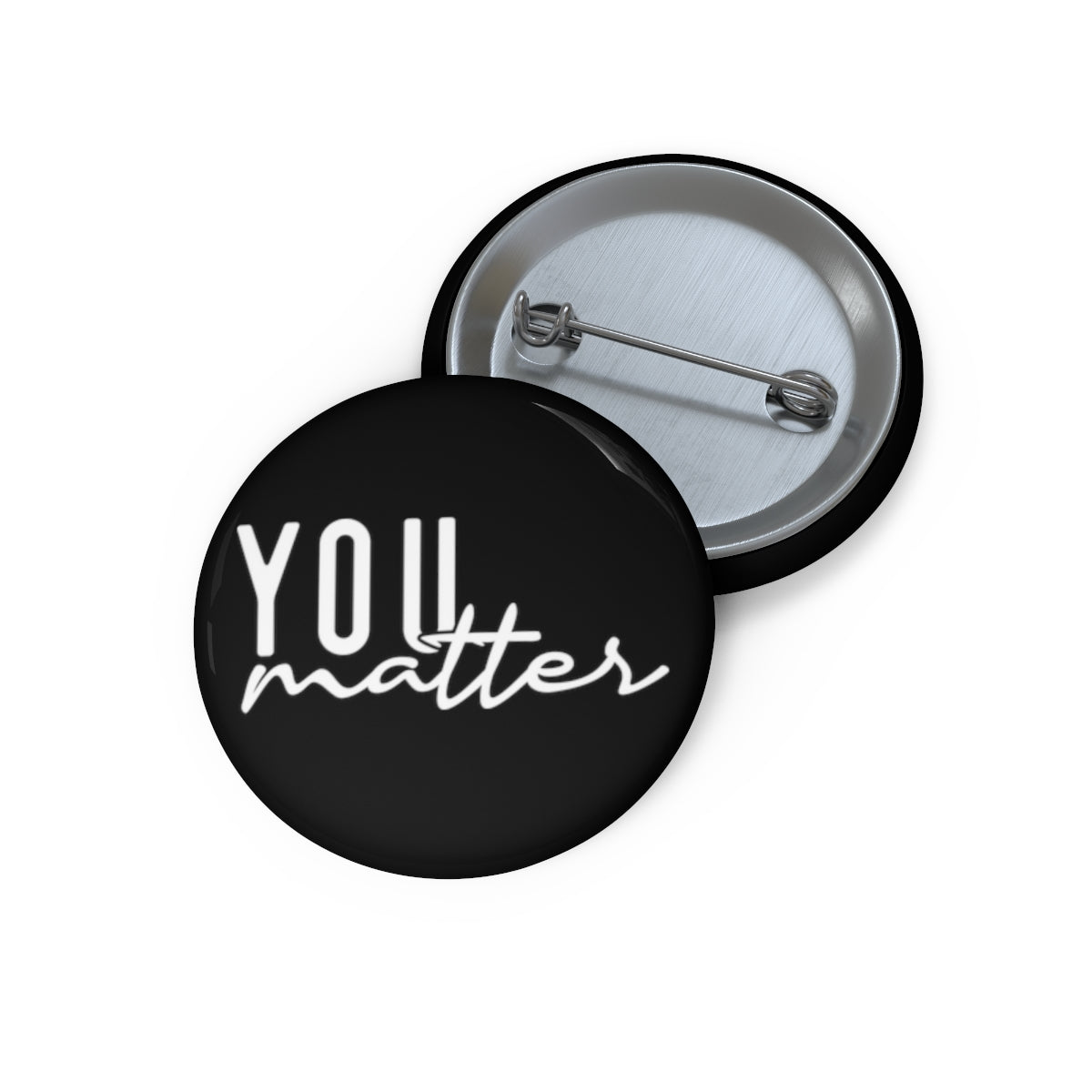 Black and White "You Matter" Pin Buttons