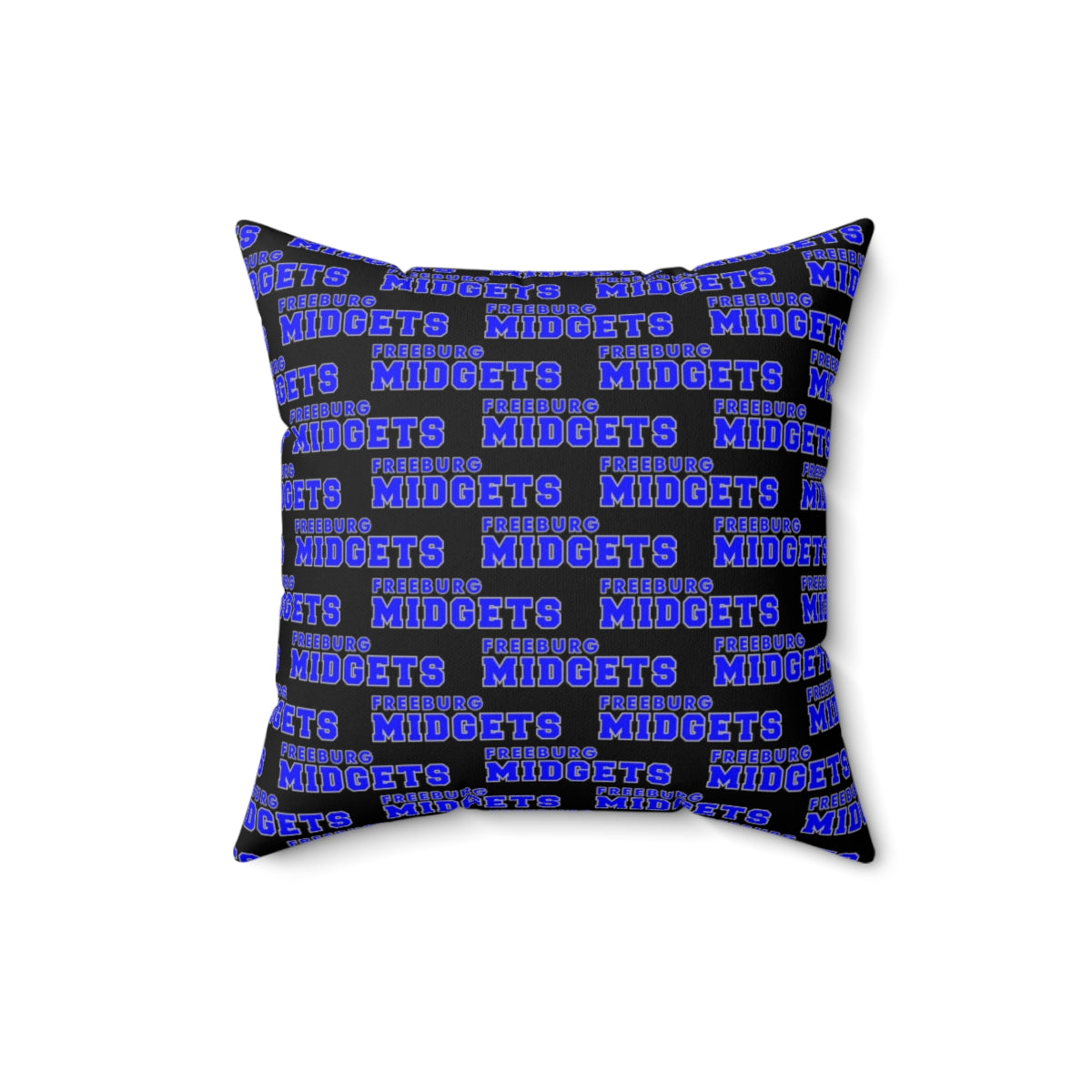 Black Freeburg Midgets Spun Polyester Square Pillow