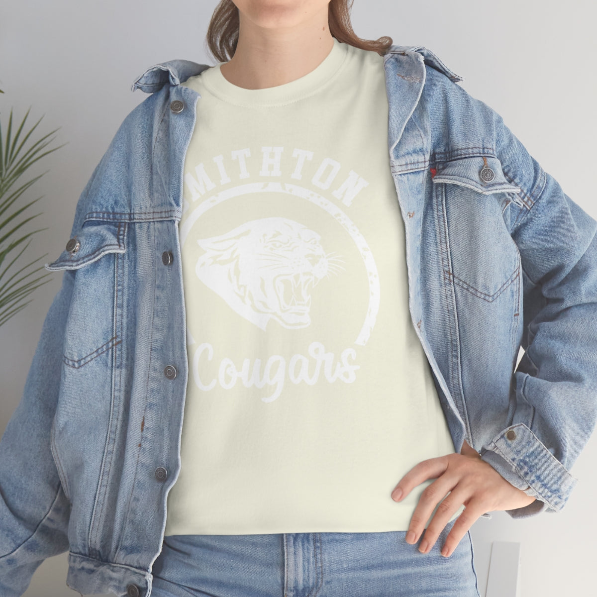 Smithton Cougars - White Imprint Unisex Heavy Cotton Tee