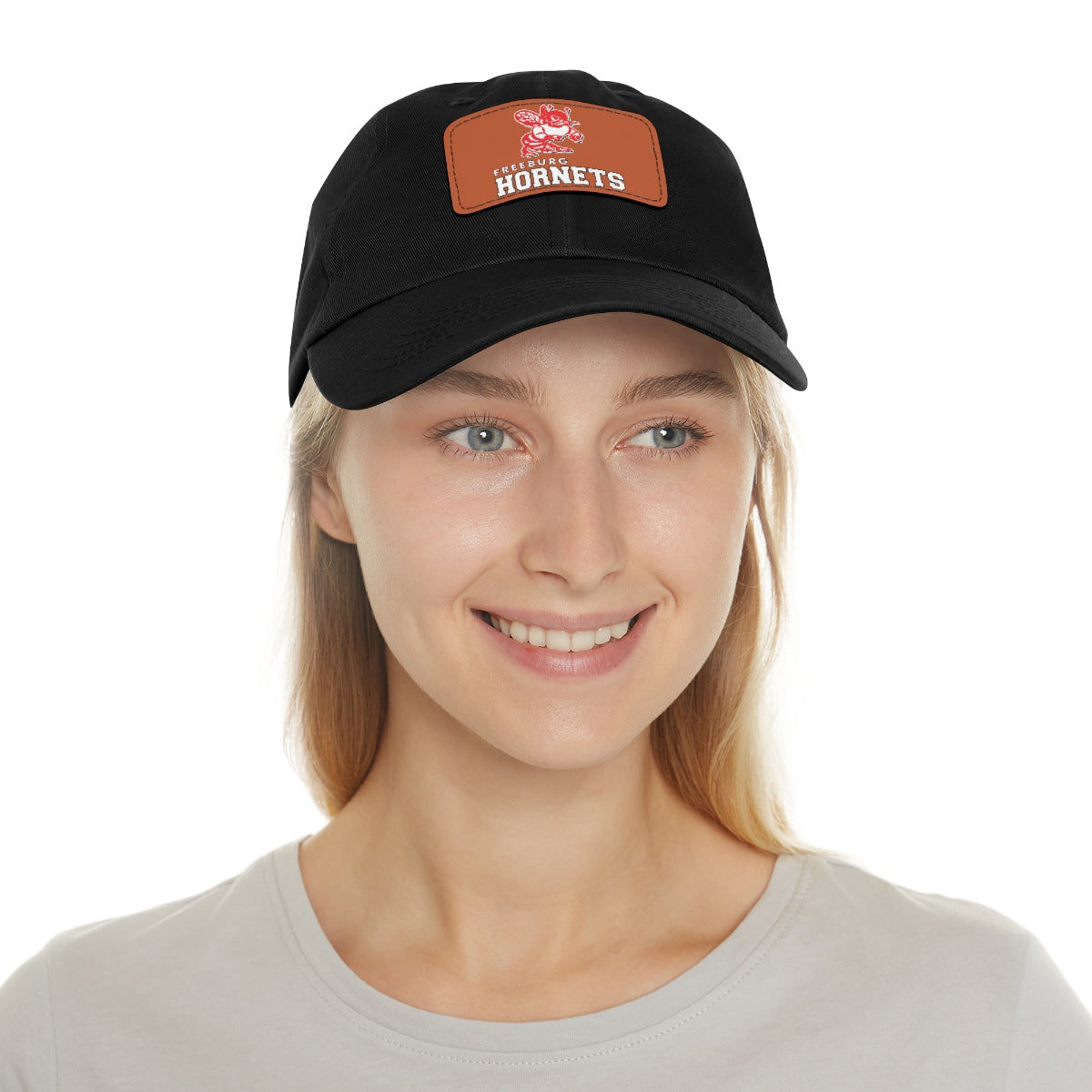 Freeburg Hornet Dad Hat with Leather Patch