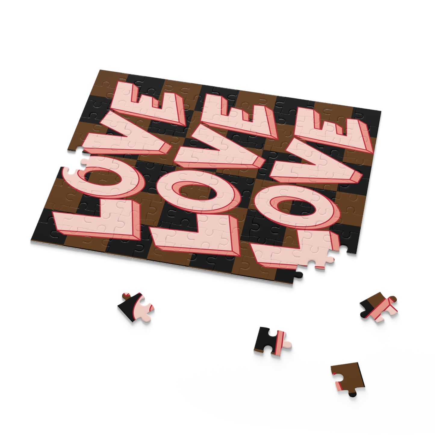 Love Love Love Checkered Puzzle (120, 252, 500-Piece)