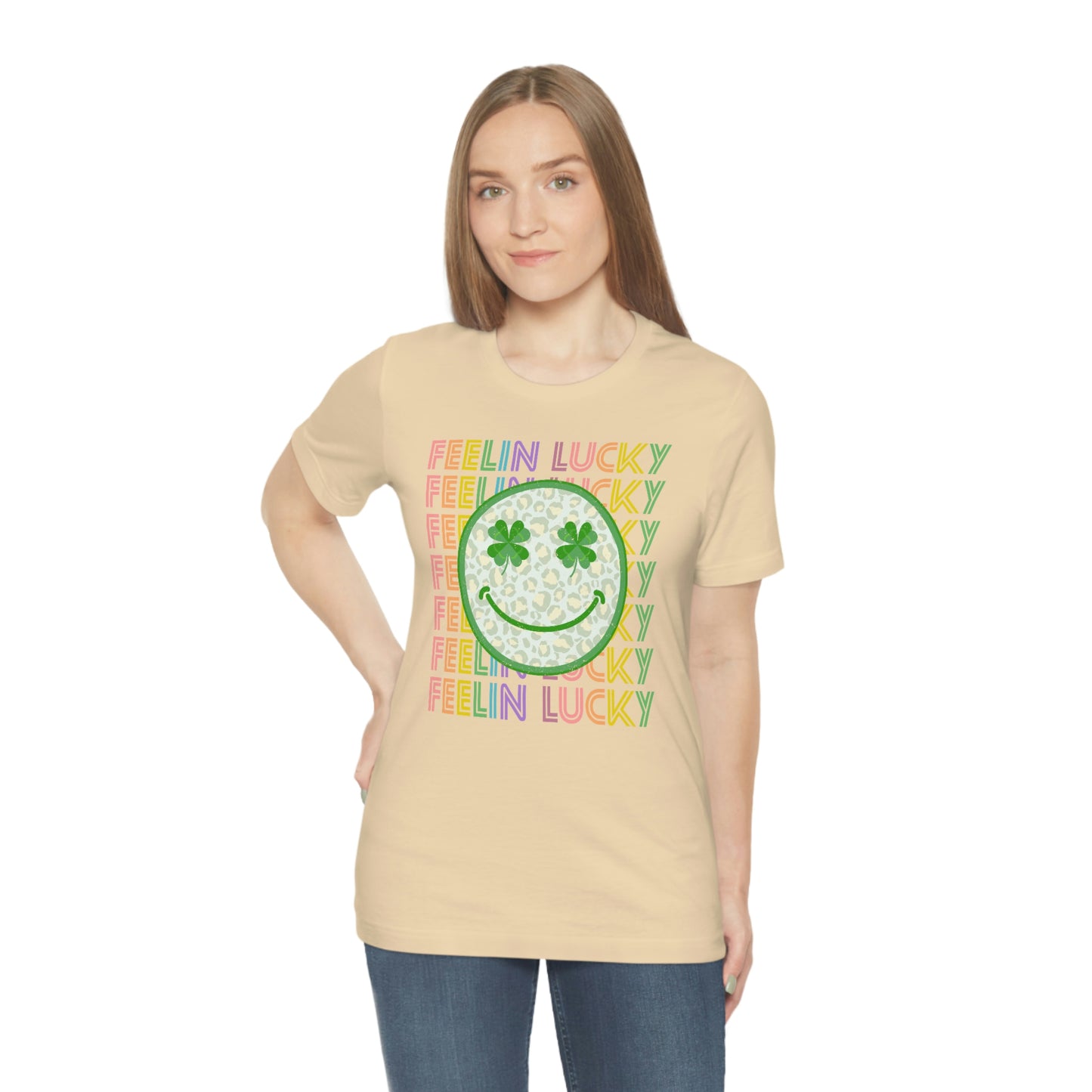 St. Patrick's Day "Feelin Lucky" Unisex Jersey Short Sleeve Tee