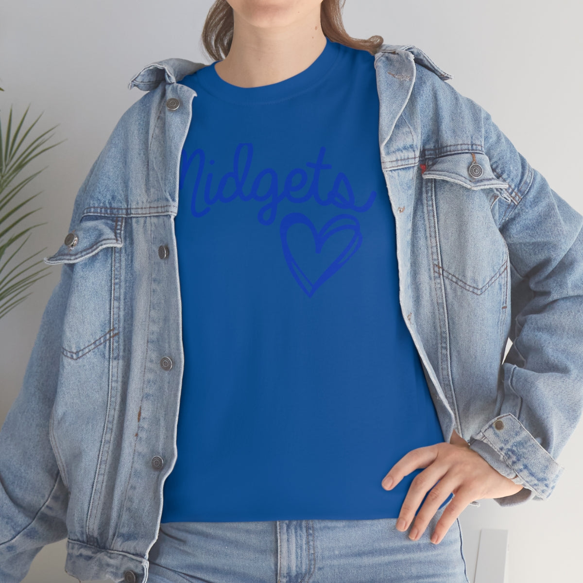 Midget Blue Heart Unisex Heavy Cotton Tee