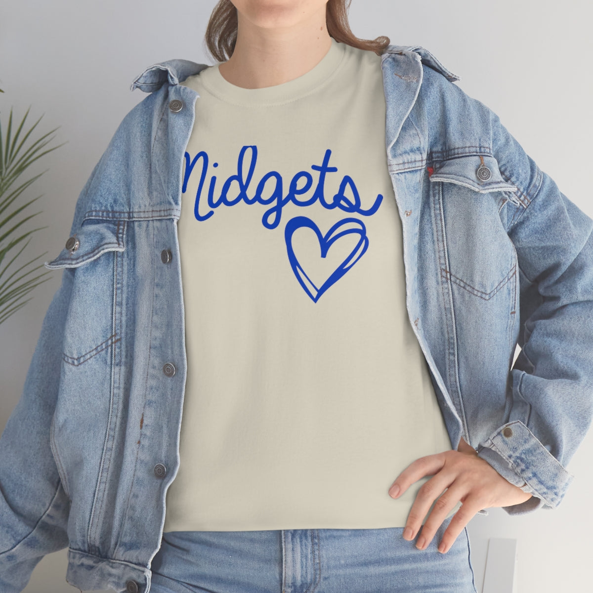 Midget Blue Heart Unisex Heavy Cotton Tee