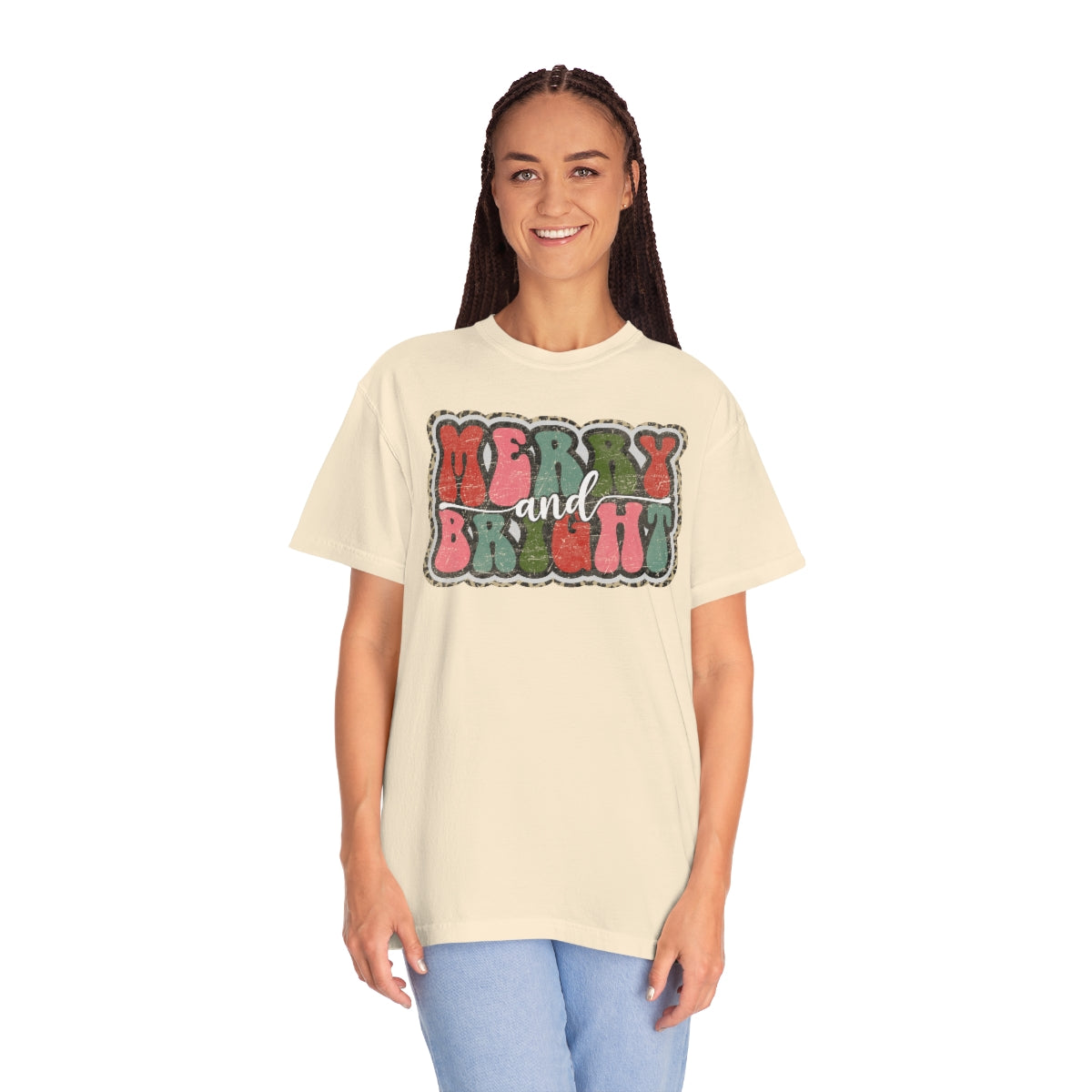 Merry and Bright Unisex Garment-Dyed Comfort Colors PREMIUM T-shirt
