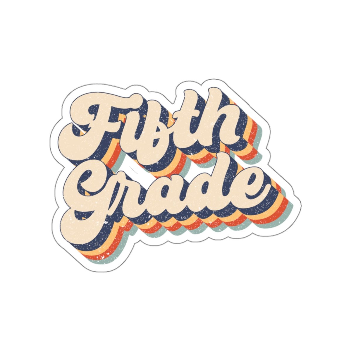 Fifth Grade Teacher Die-Cut Stickers
