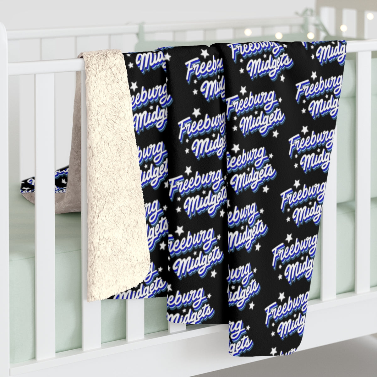 Retro Freeburg Midgets Sherpa Fleece Blanket