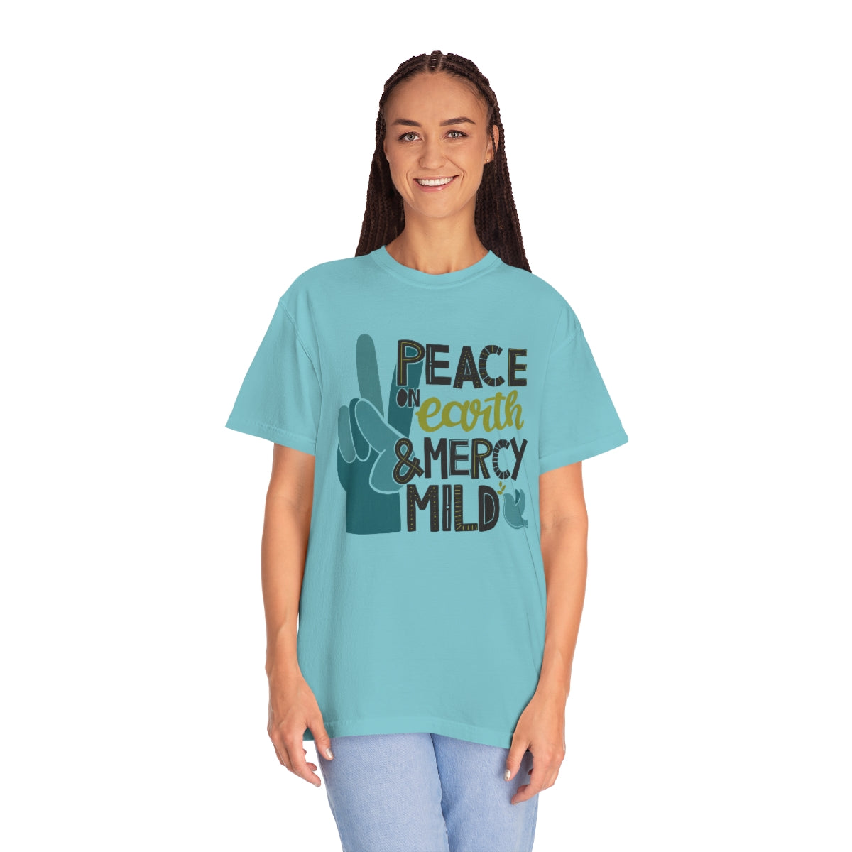 Peace on Earth and Mercy Mild Unisex Garment-Dyed Comfort Colors PREMIUM T-shirt