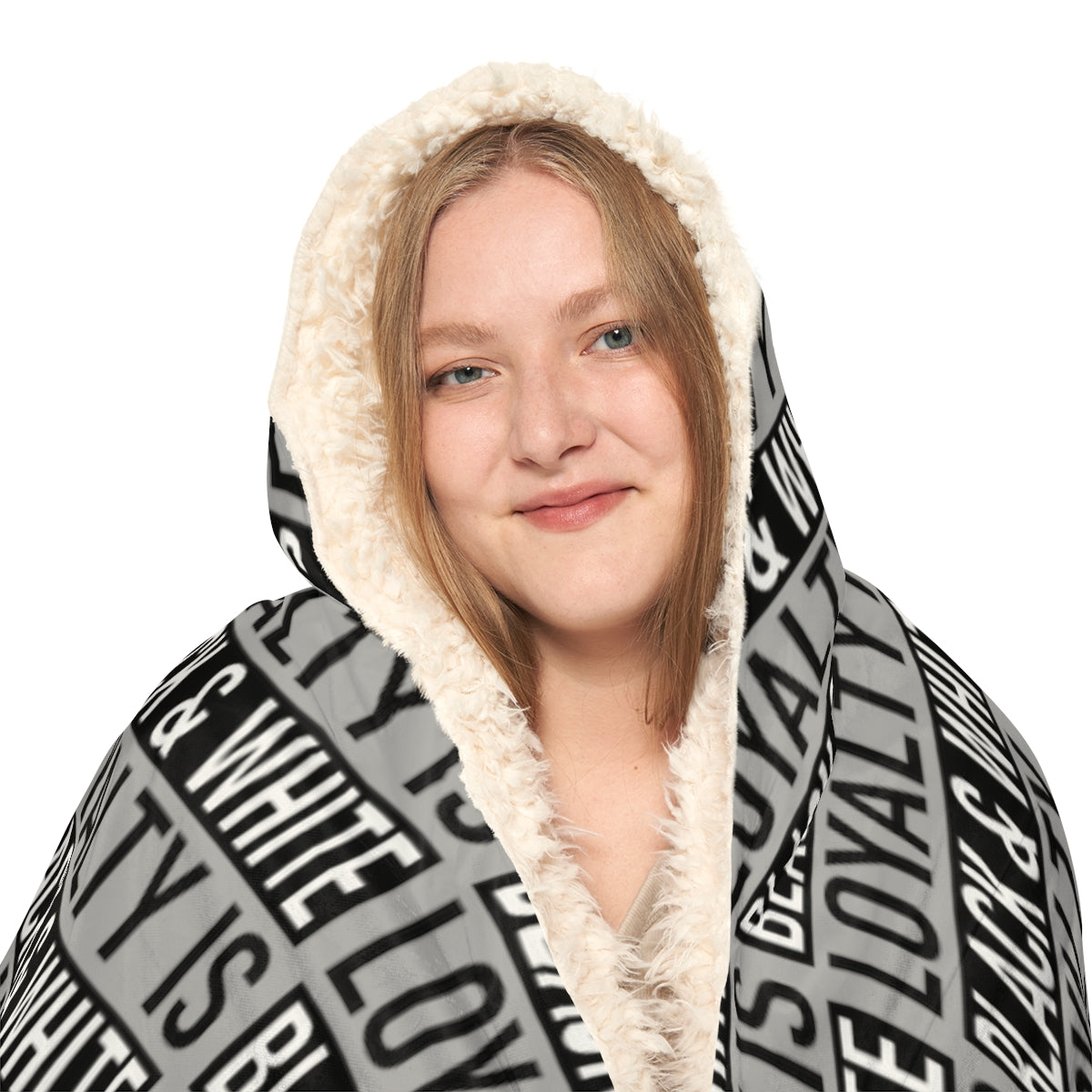 Gray "Loyalty is Black and White" Snuggle Blanket