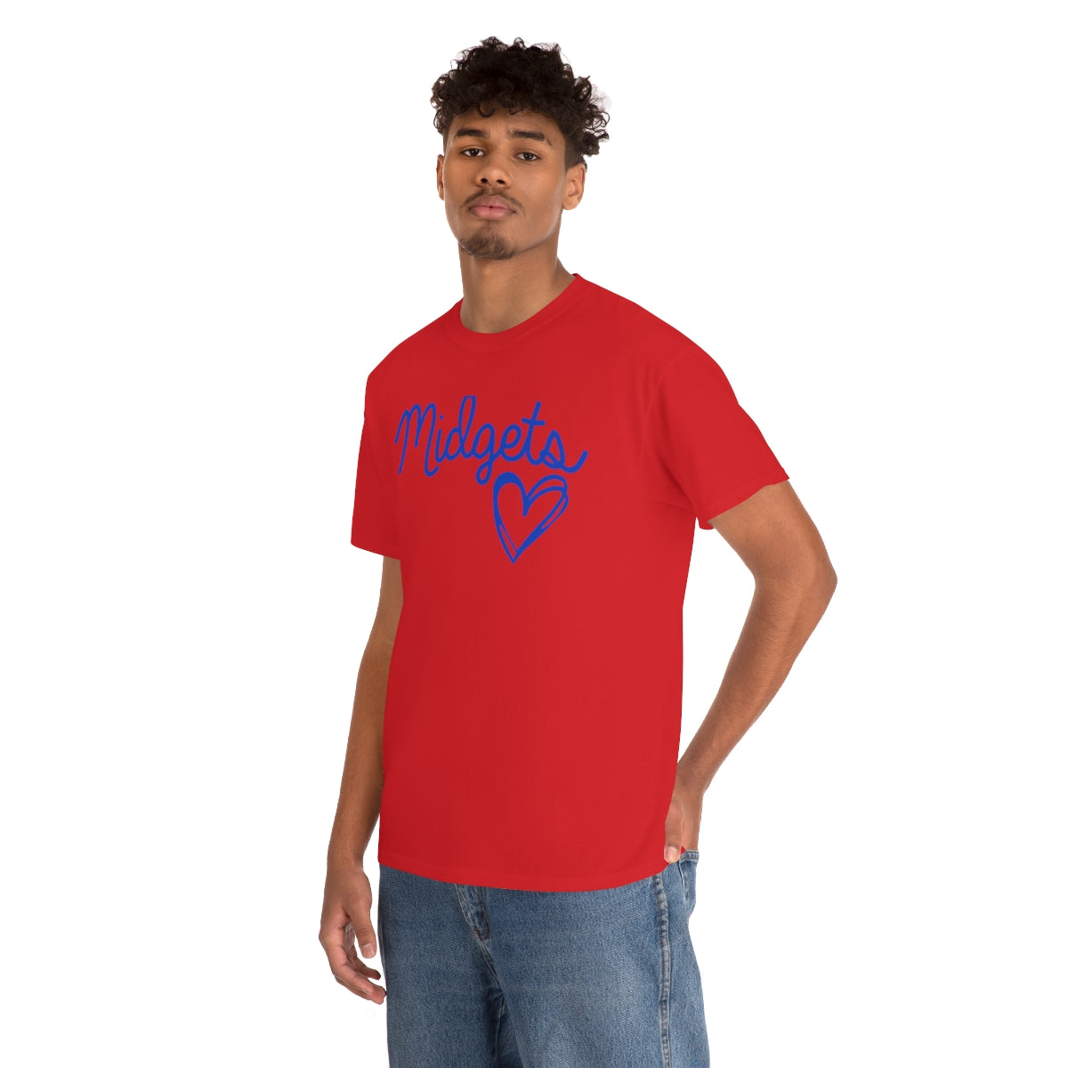 Midget Blue Heart Unisex Heavy Cotton Tee