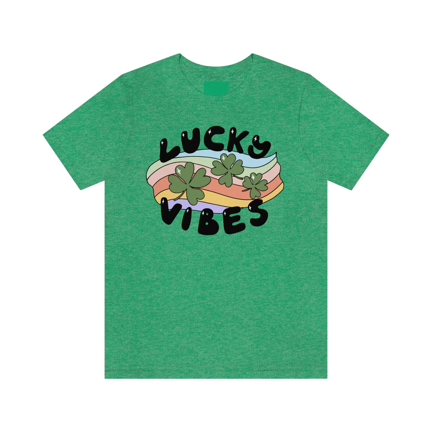 St. Patrick's Day "Lucky Vibes" Unisex Jersey Short Sleeve Tee
