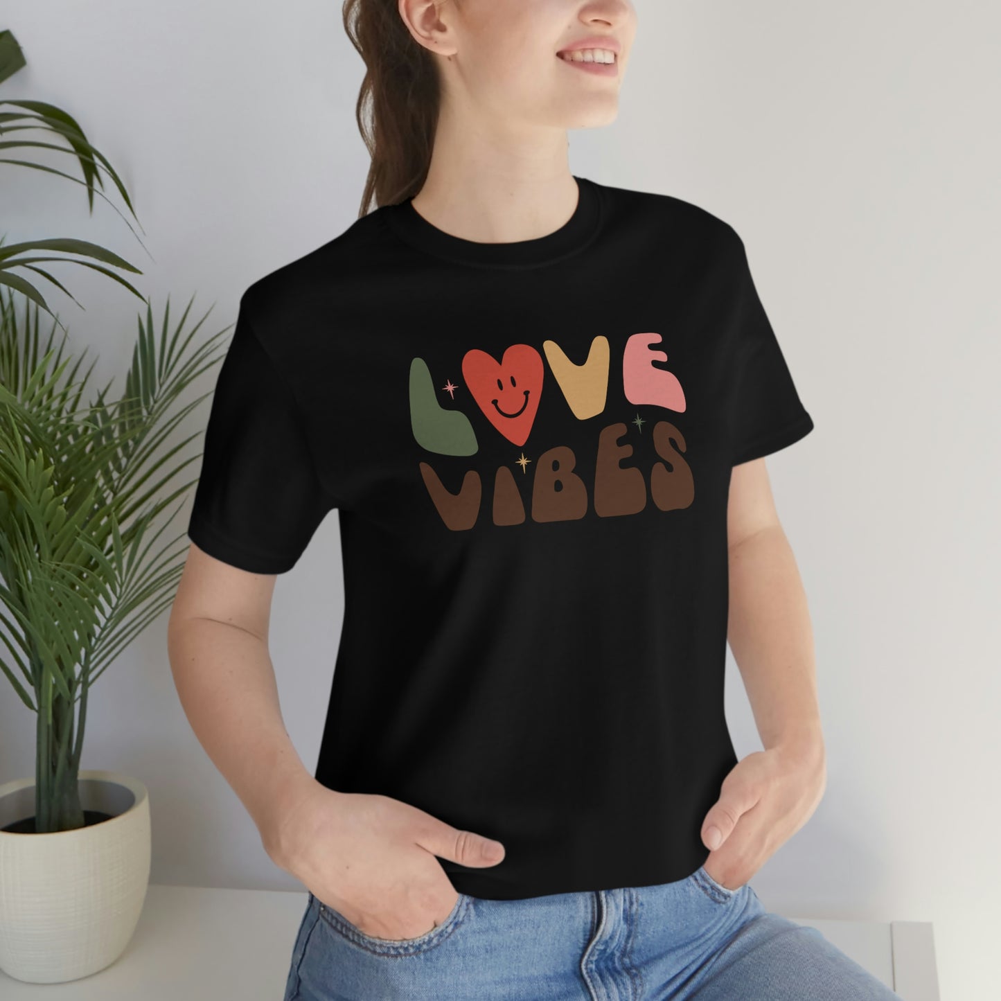 "Love Vibes" Unisex Jersey Short Sleeve Tee