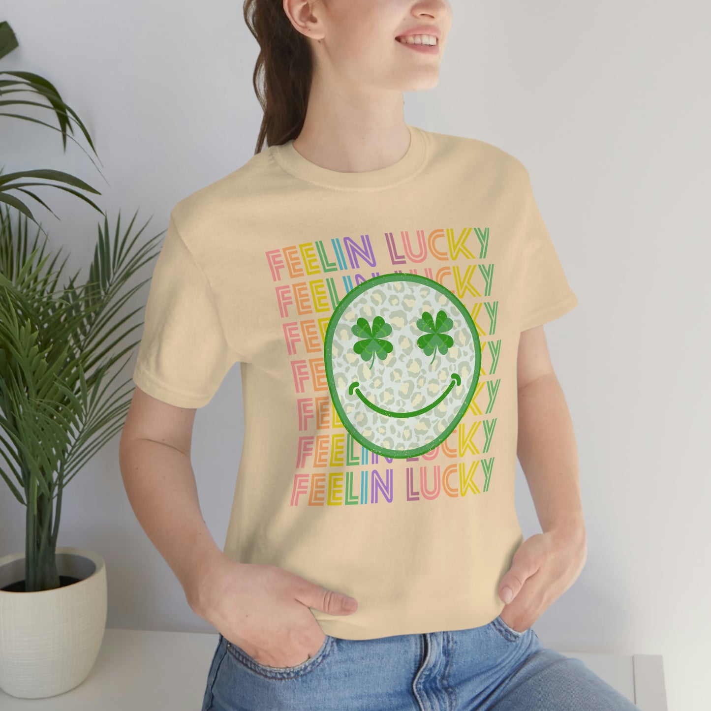 St. Patrick's Day "Feelin Lucky" Unisex Jersey Short Sleeve Tee