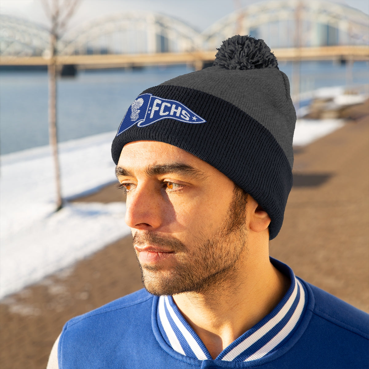 Freeburg Midget Pennant Pom Pom Beanie