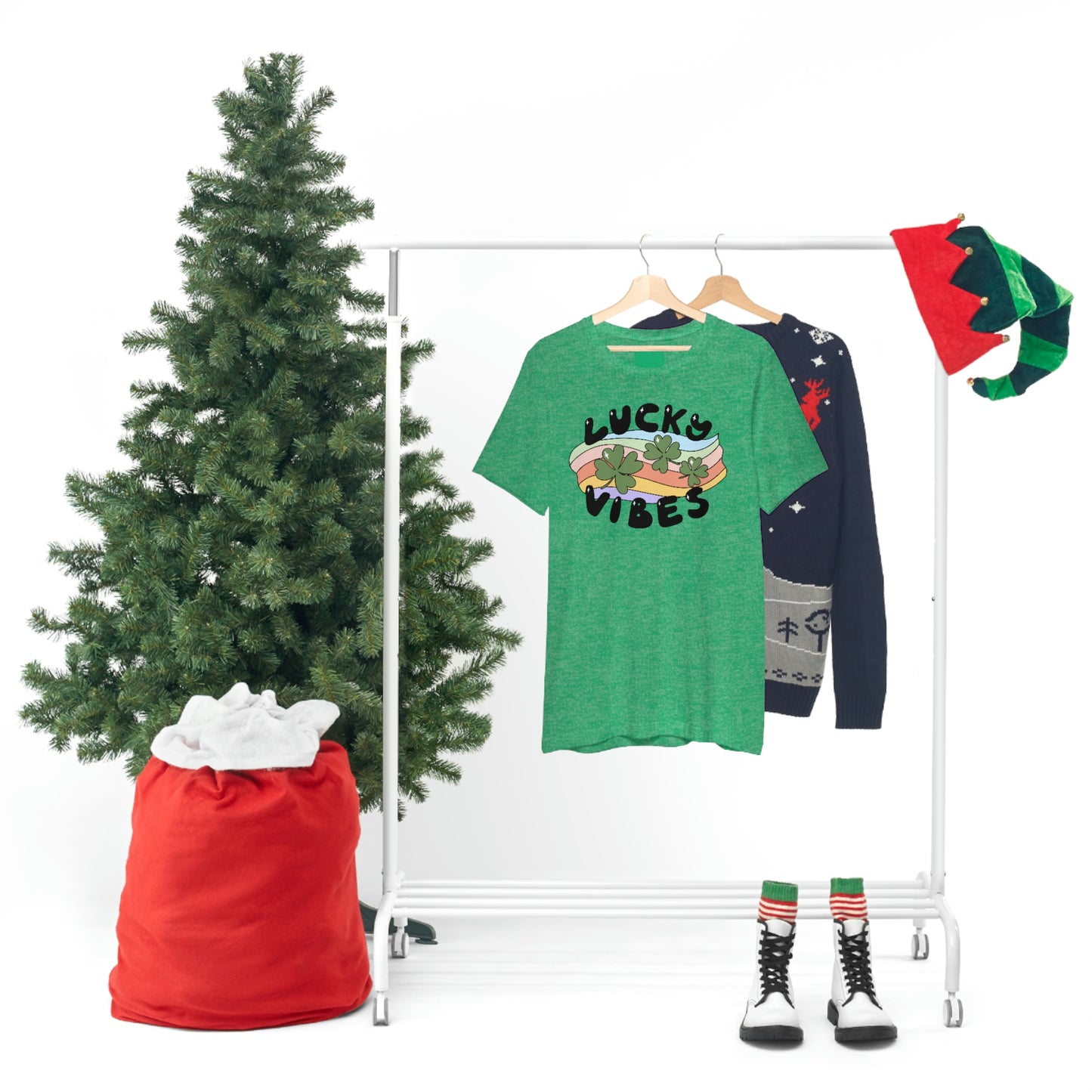St. Patrick's Day "Lucky Vibes" Unisex Jersey Short Sleeve Tee