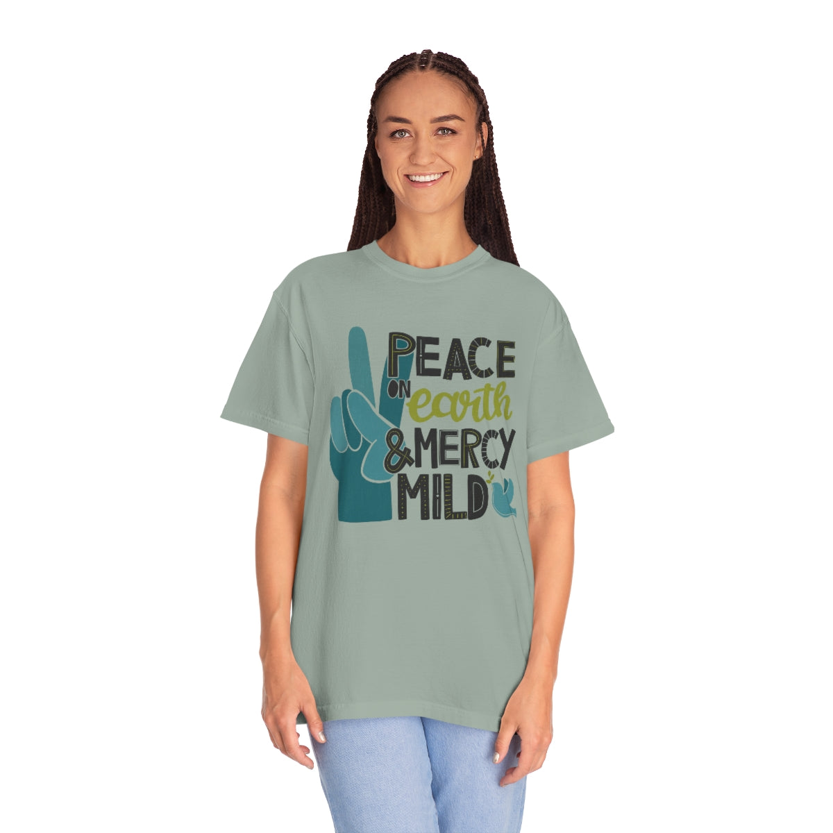 Peace on Earth and Mercy Mild Unisex Garment-Dyed Comfort Colors PREMIUM T-shirt