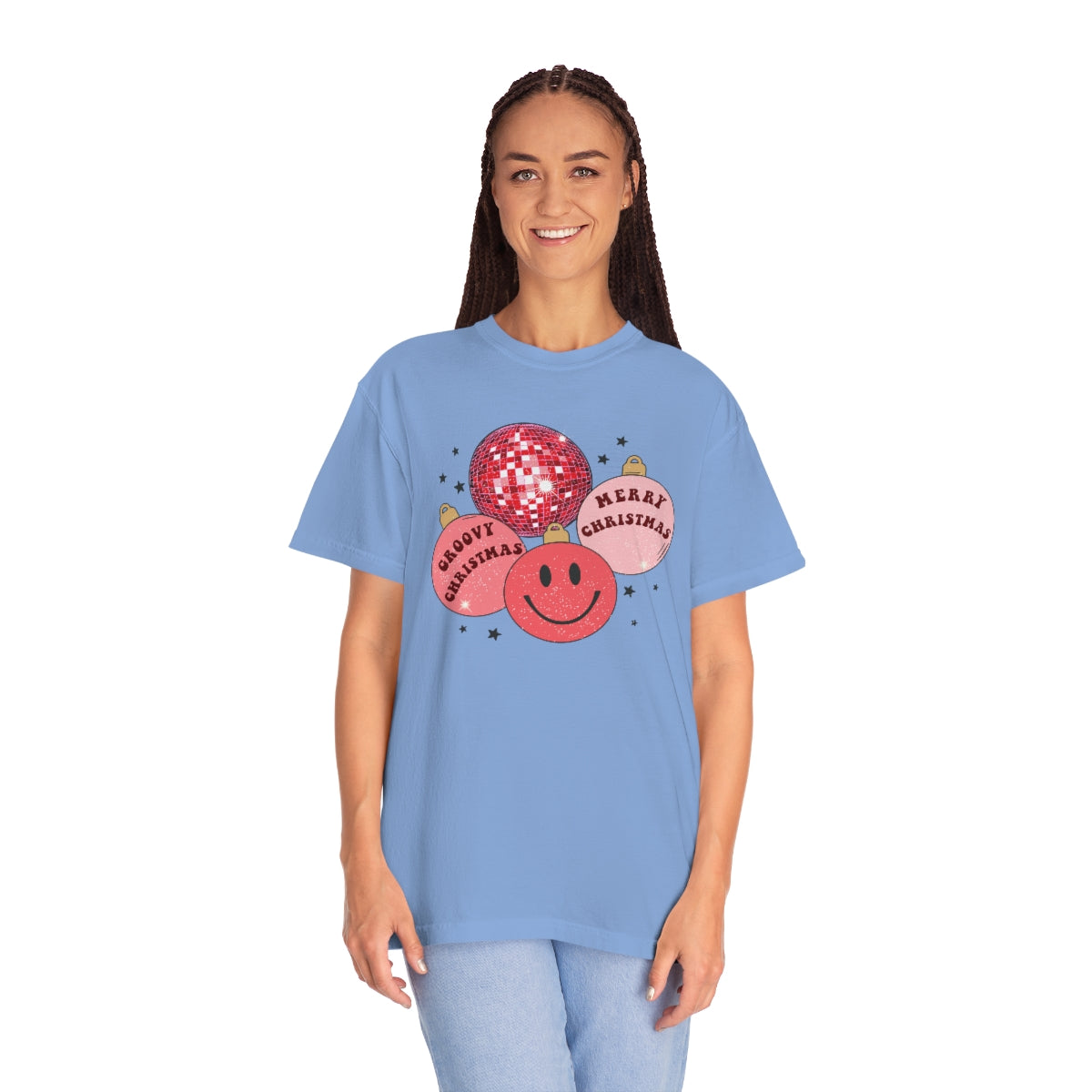 Groovy Christmas Unisex Garment-Dyed Comfort Colors PREMIUM T-shirt