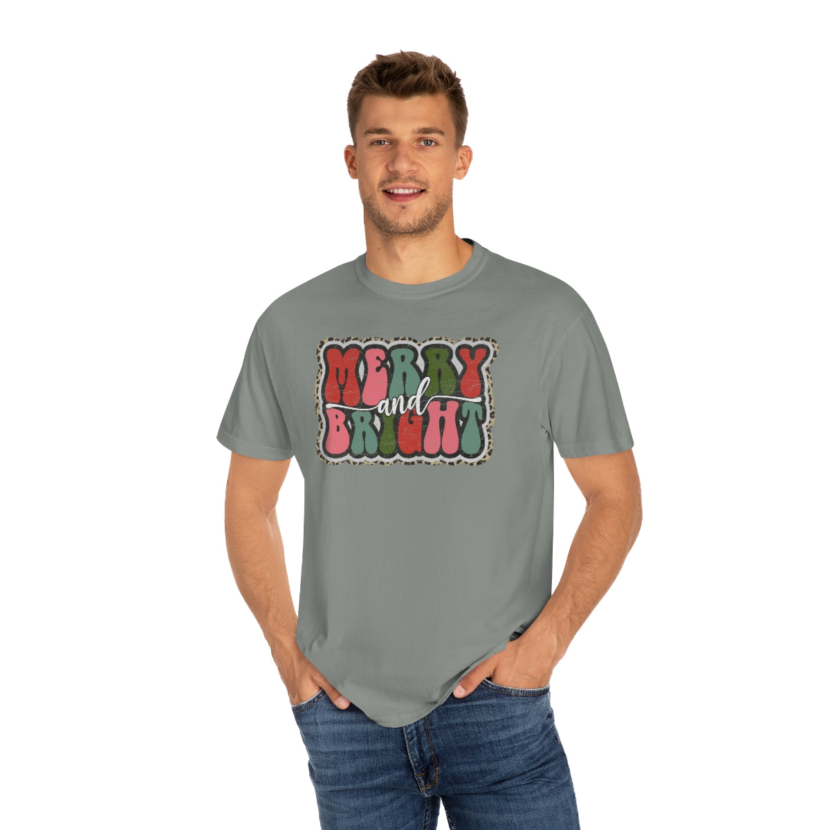 Merry and Bright Unisex Garment-Dyed Comfort Colors PREMIUM T-shirt