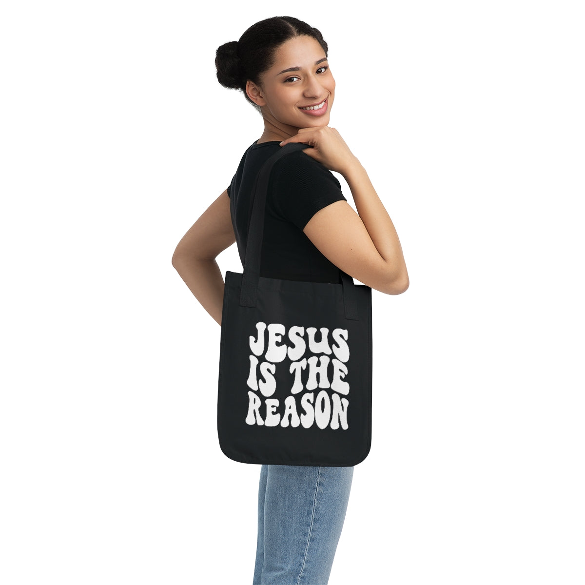 Jesus is the Reason Organic Canvas Tote Bag