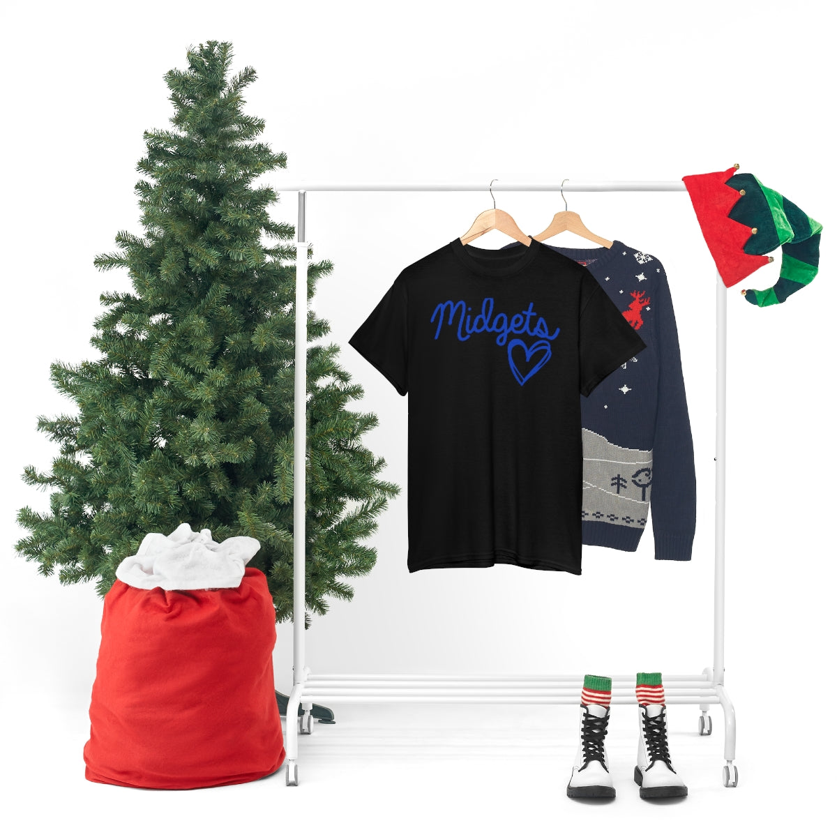 Midget Blue Heart Unisex Heavy Cotton Tee