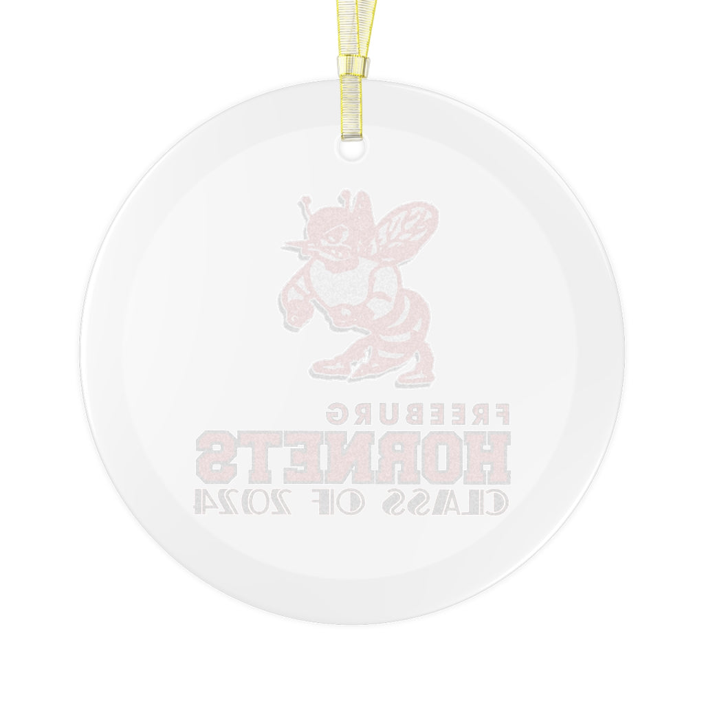 Freeburg Hornet Glass Ornament - Class of 2024