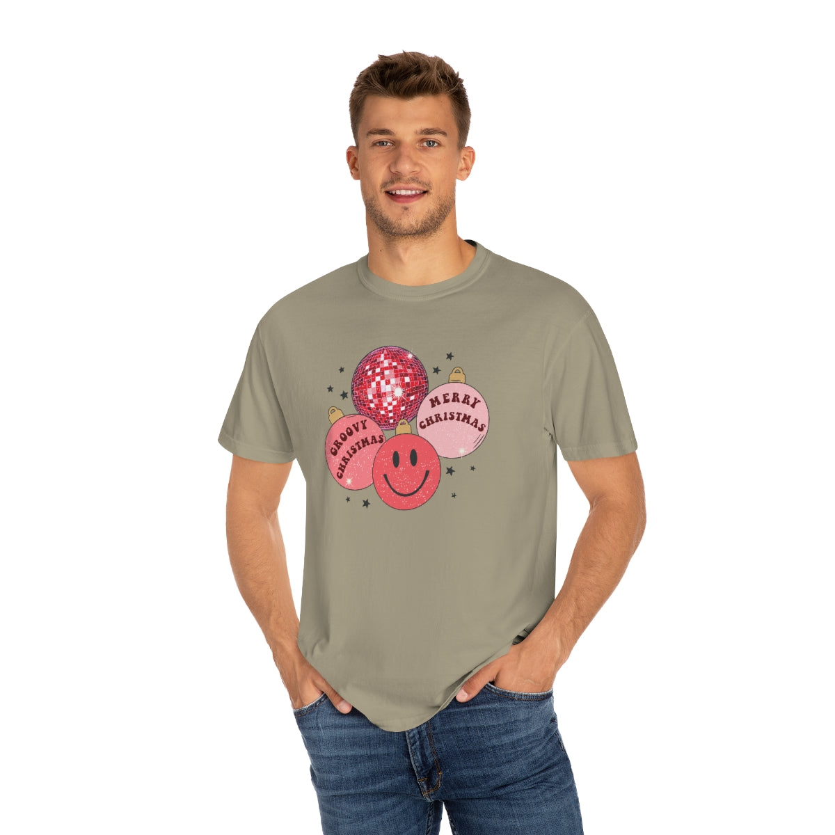Groovy Christmas Unisex Garment-Dyed Comfort Colors PREMIUM T-shirt