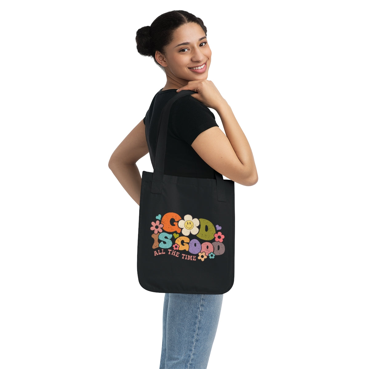 God is Good Organic Canvas Tote Bag