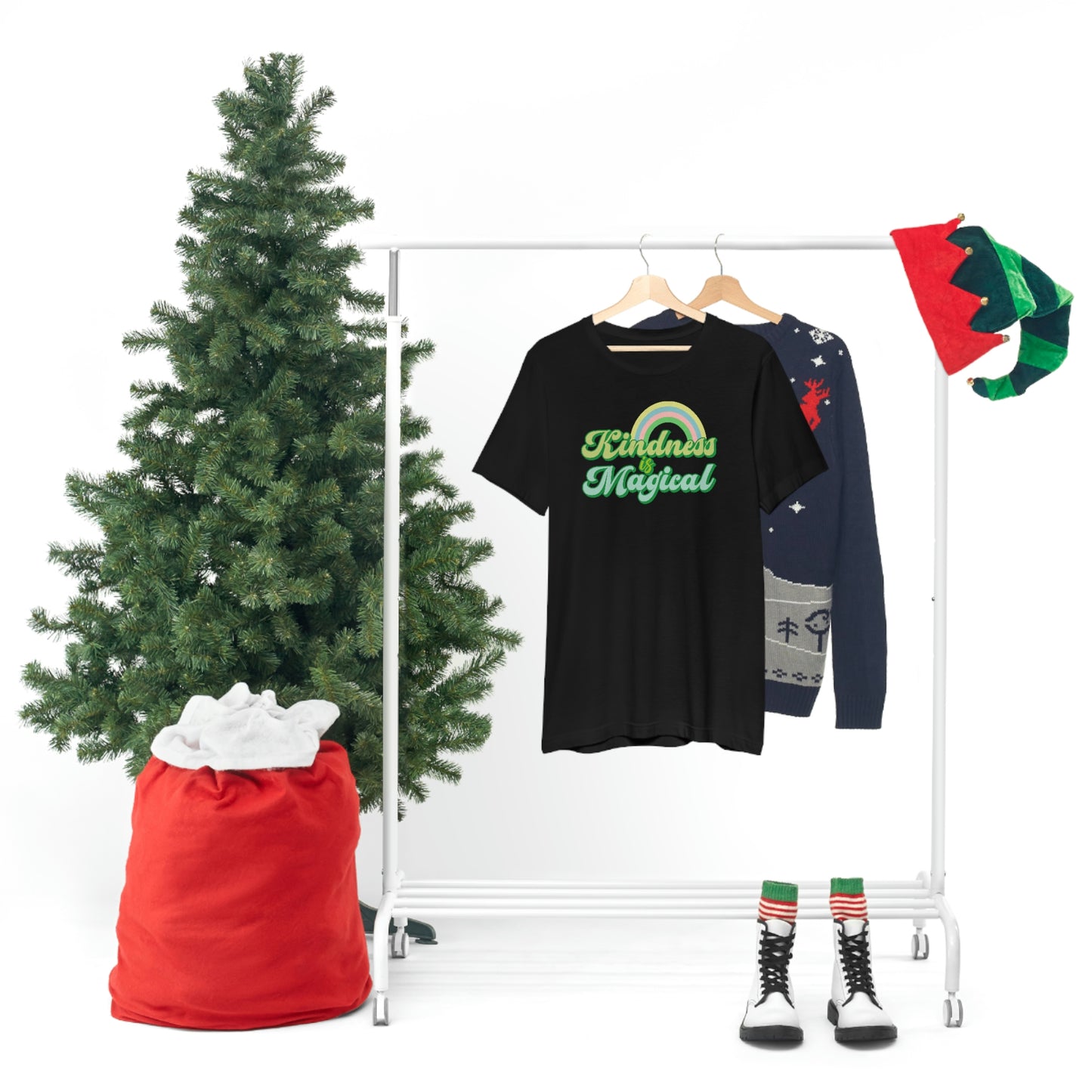 St. Patrick's Day "Kindness is Magical" - Front Side Only Unisex Jersey Short Sleeve Tee