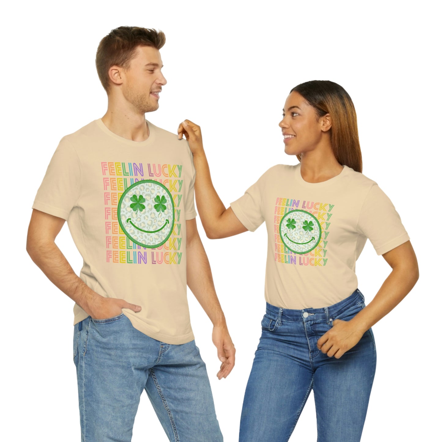 St. Patrick's Day "Feelin Lucky" Unisex Jersey Short Sleeve Tee