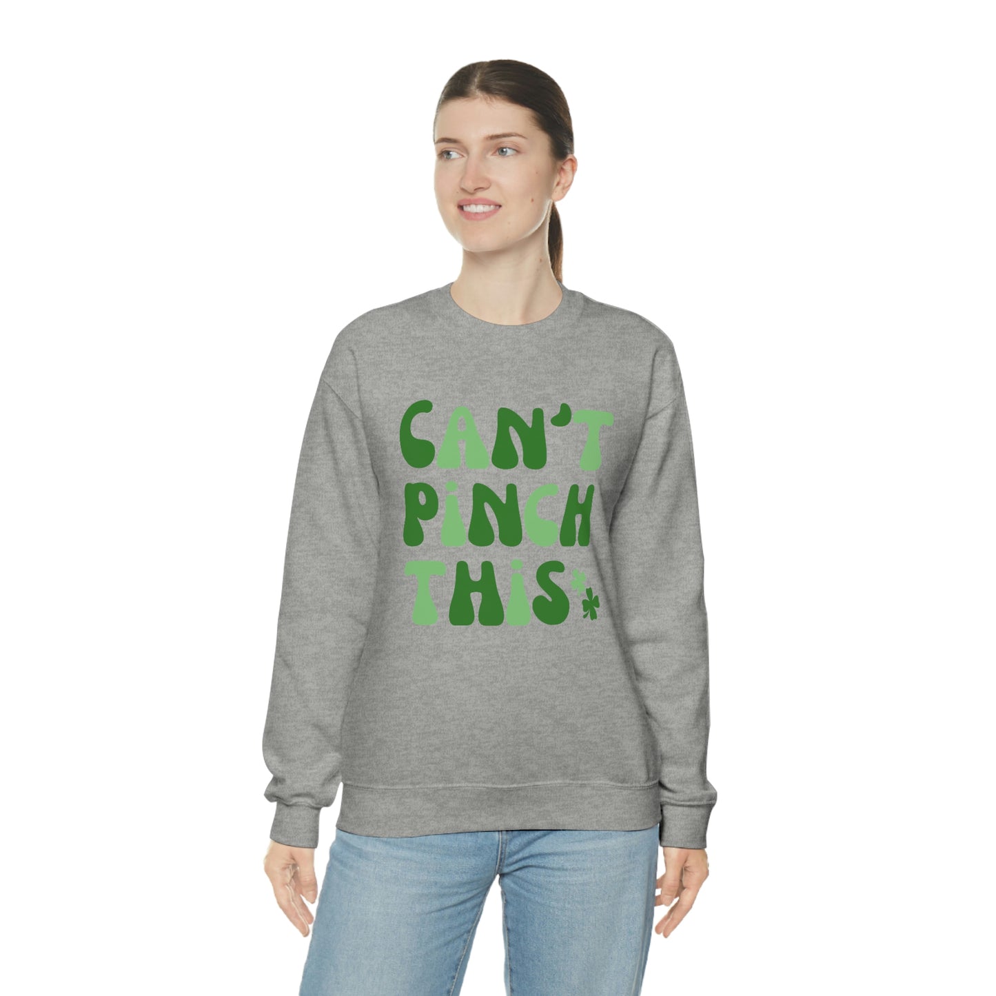 St. Patrick's Day "Can't Pinch This" Design Unisex Heavy Blend Crewneck Sweatshirt
