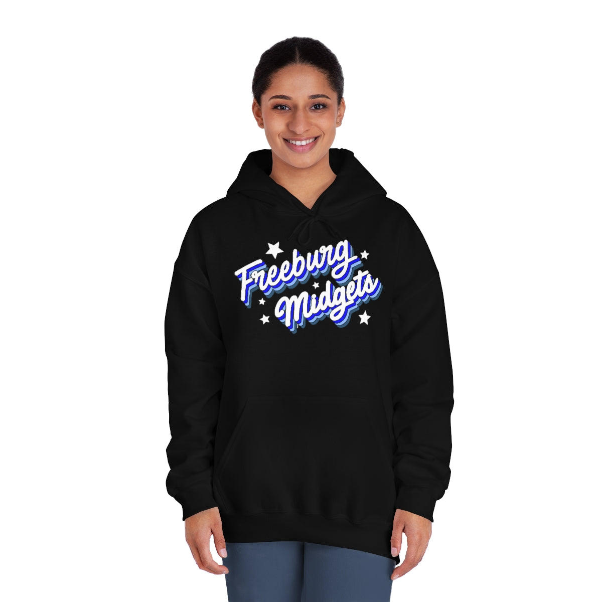 Retro Freeburg Midgets Unisex DryBlend® Hooded Sweatshirt