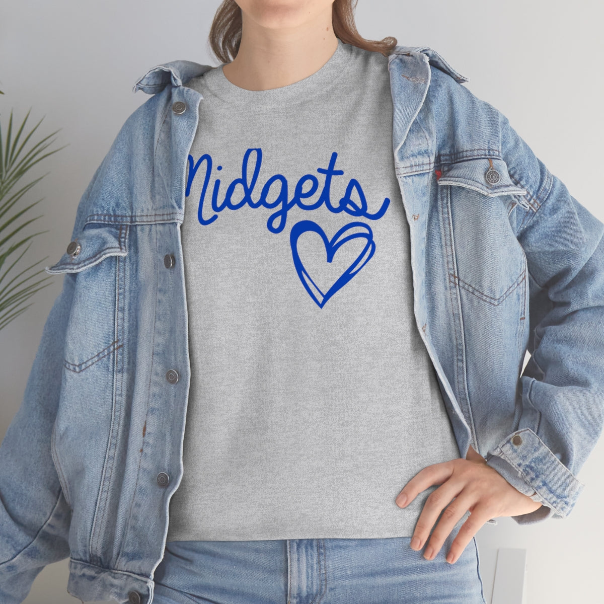 Midget Blue Heart Unisex Heavy Cotton Tee