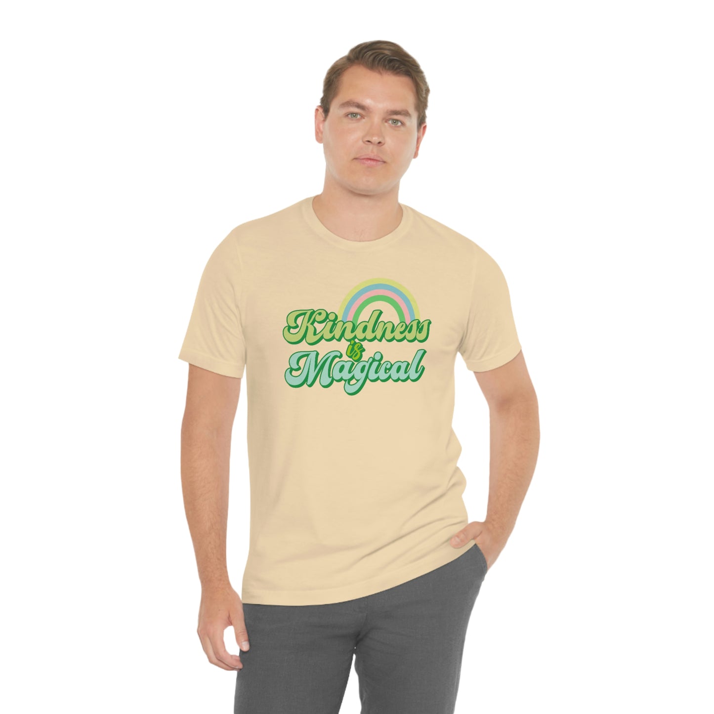 St. Patrick's Day "Kindness is Magical" - Front Side Only Unisex Jersey Short Sleeve Tee