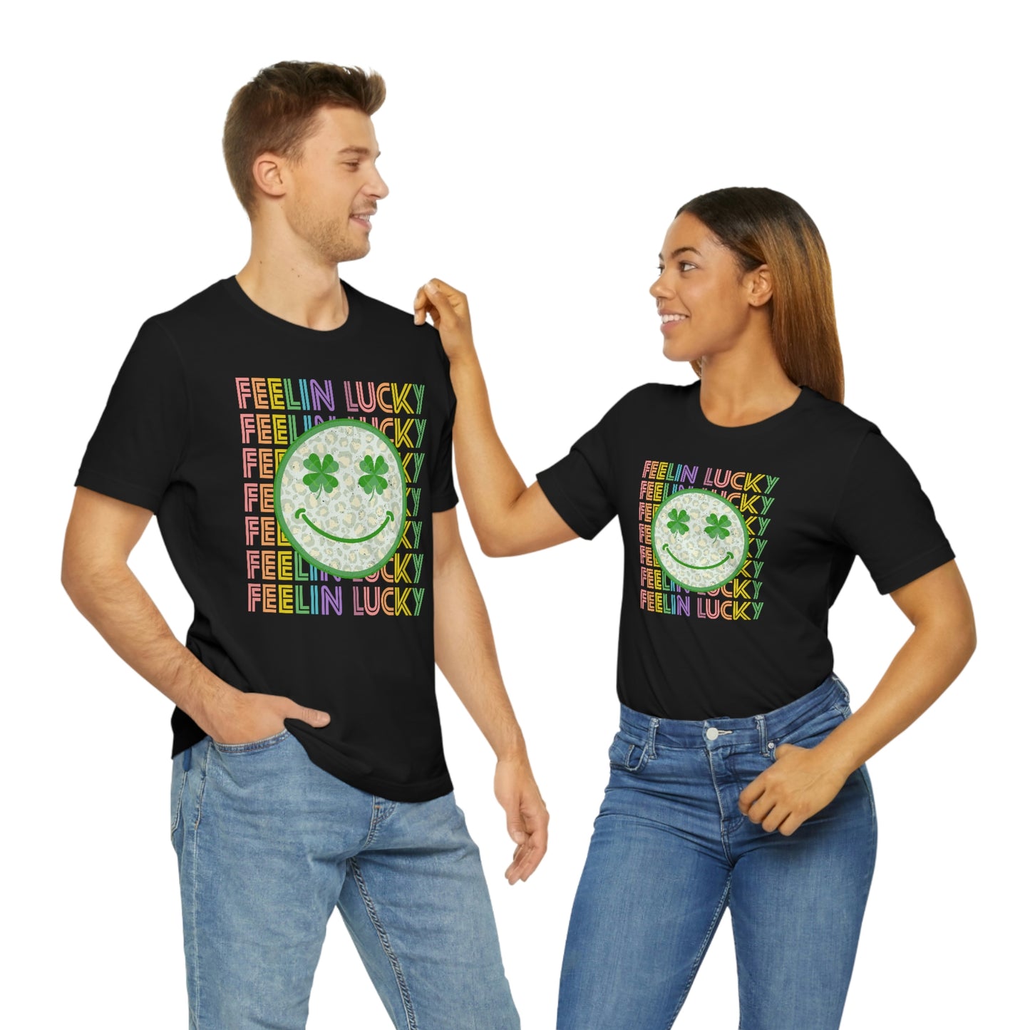 St. Patrick's Day "Feelin Lucky" Unisex Jersey Short Sleeve Tee
