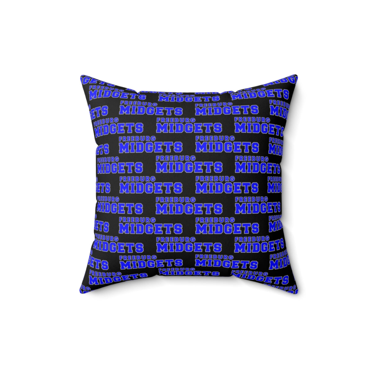 Black Freeburg Midgets Spun Polyester Square Pillow