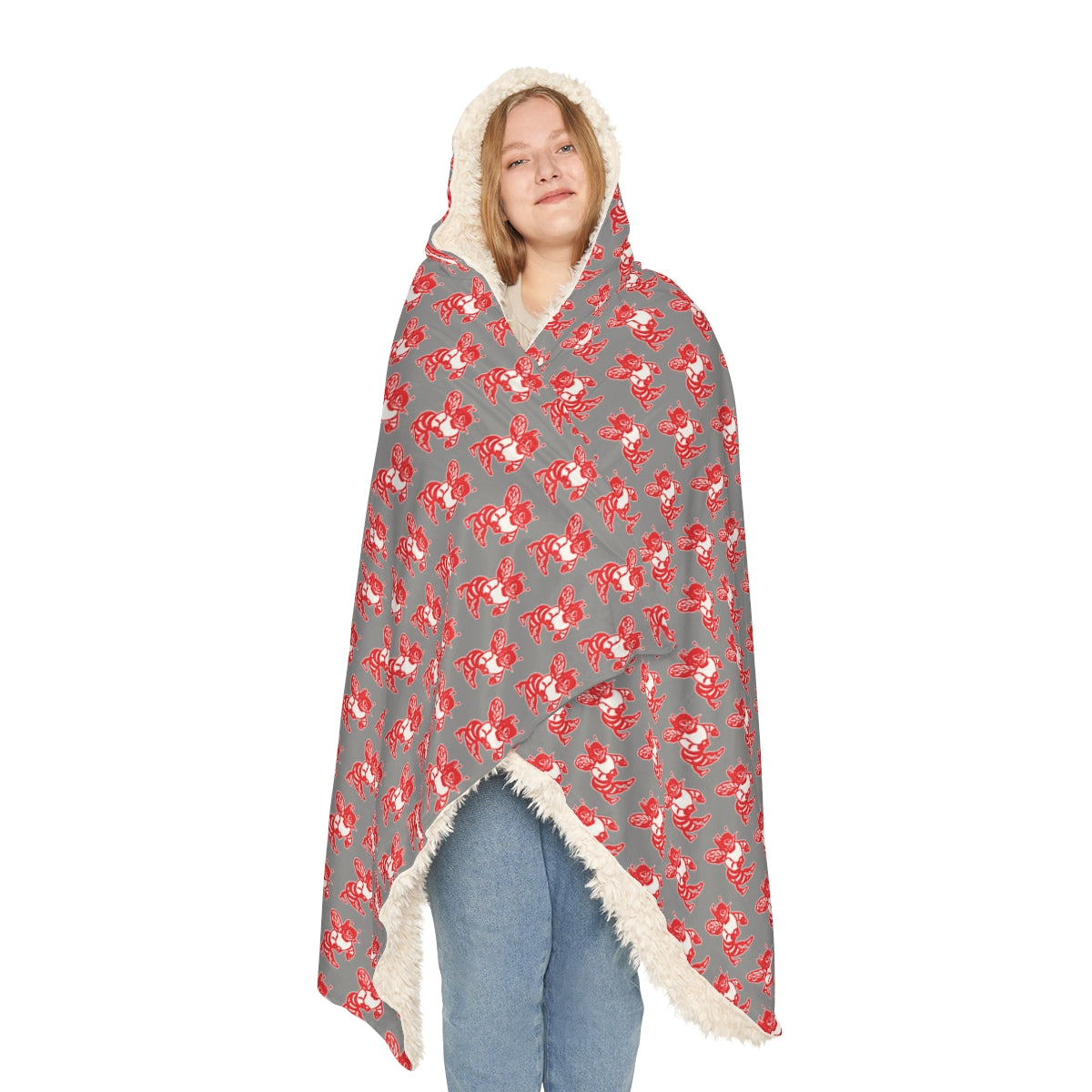 Gray Freeburg Hornet Snuggle Blanket