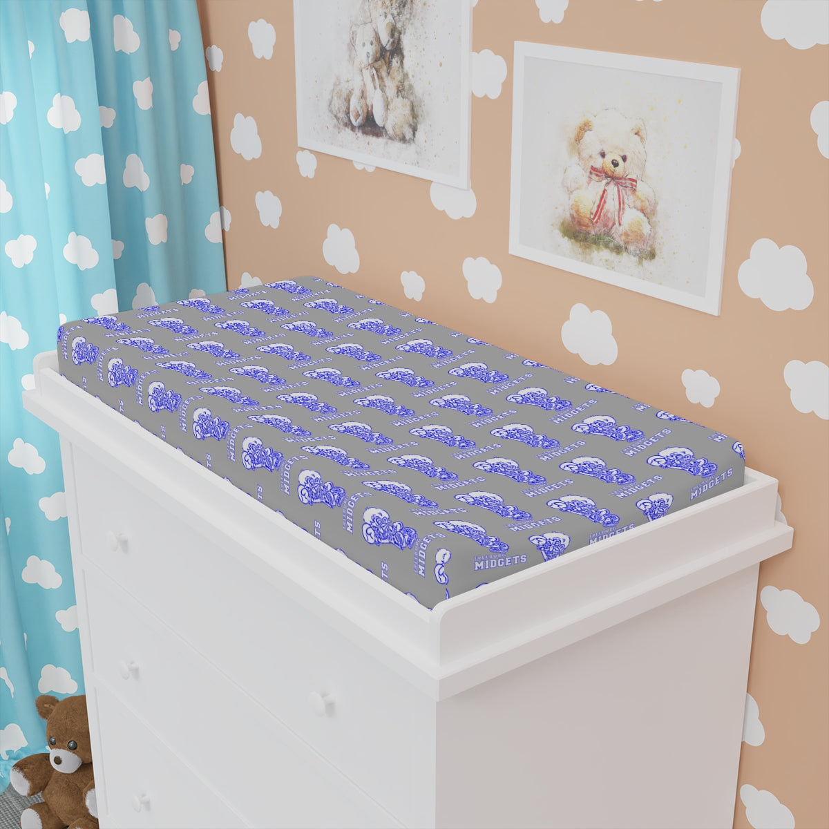 Gray Freeburg Midgets Baby Changing Pad Cover