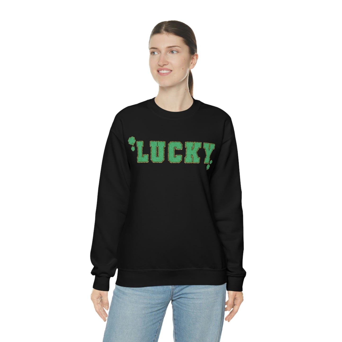 St. Patrick's Day "Lucky" Design Unisex Heavy Blend Crewneck Sweatshirt