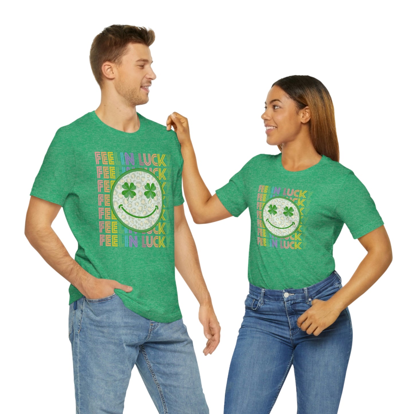 St. Patrick's Day "Feelin Lucky" Unisex Jersey Short Sleeve Tee