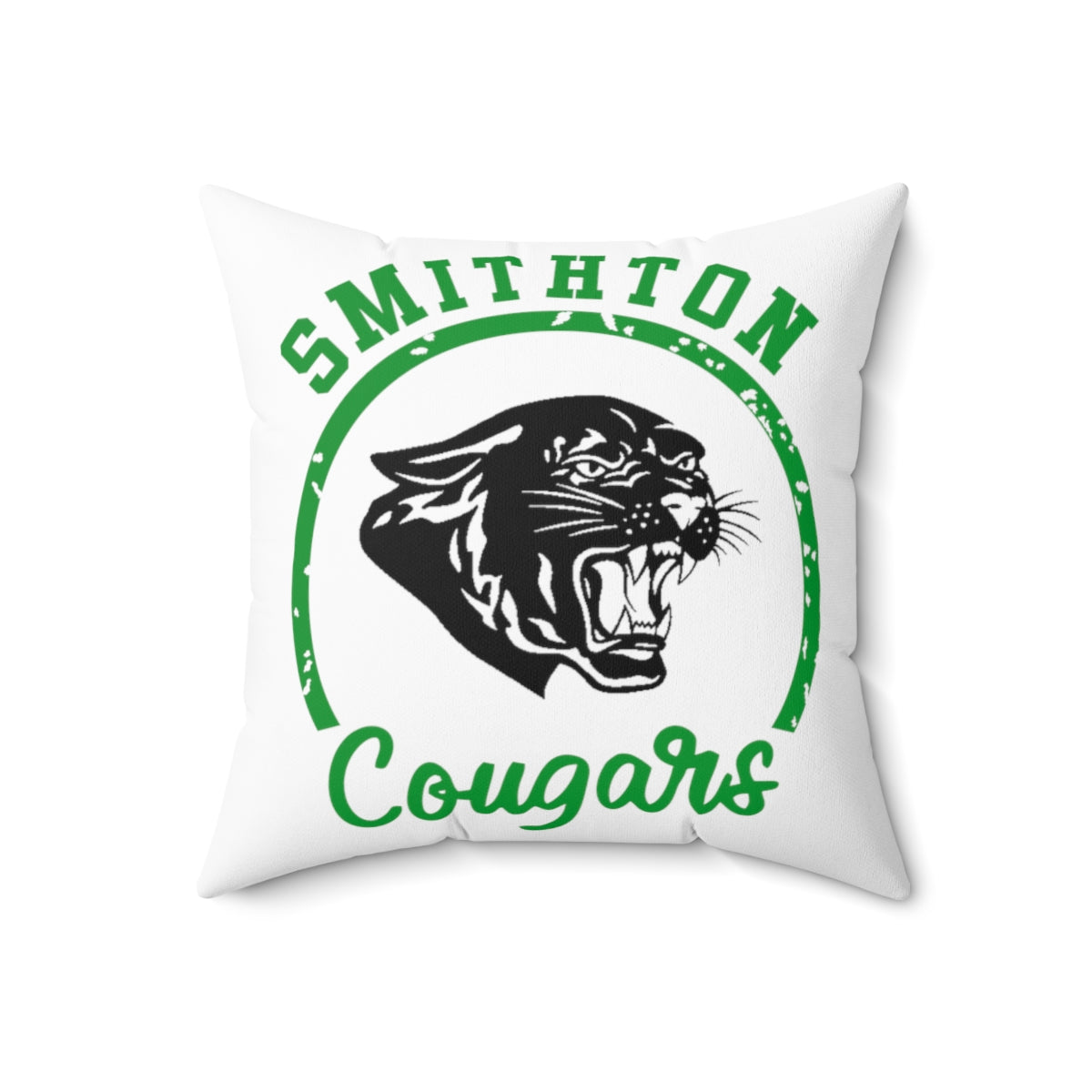 Smithton Cougars Spun Polyester Square Pillow