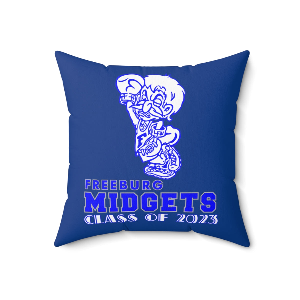 Blue Freeburg Midgets Class of 2023 Spun Polyester Square Pillow