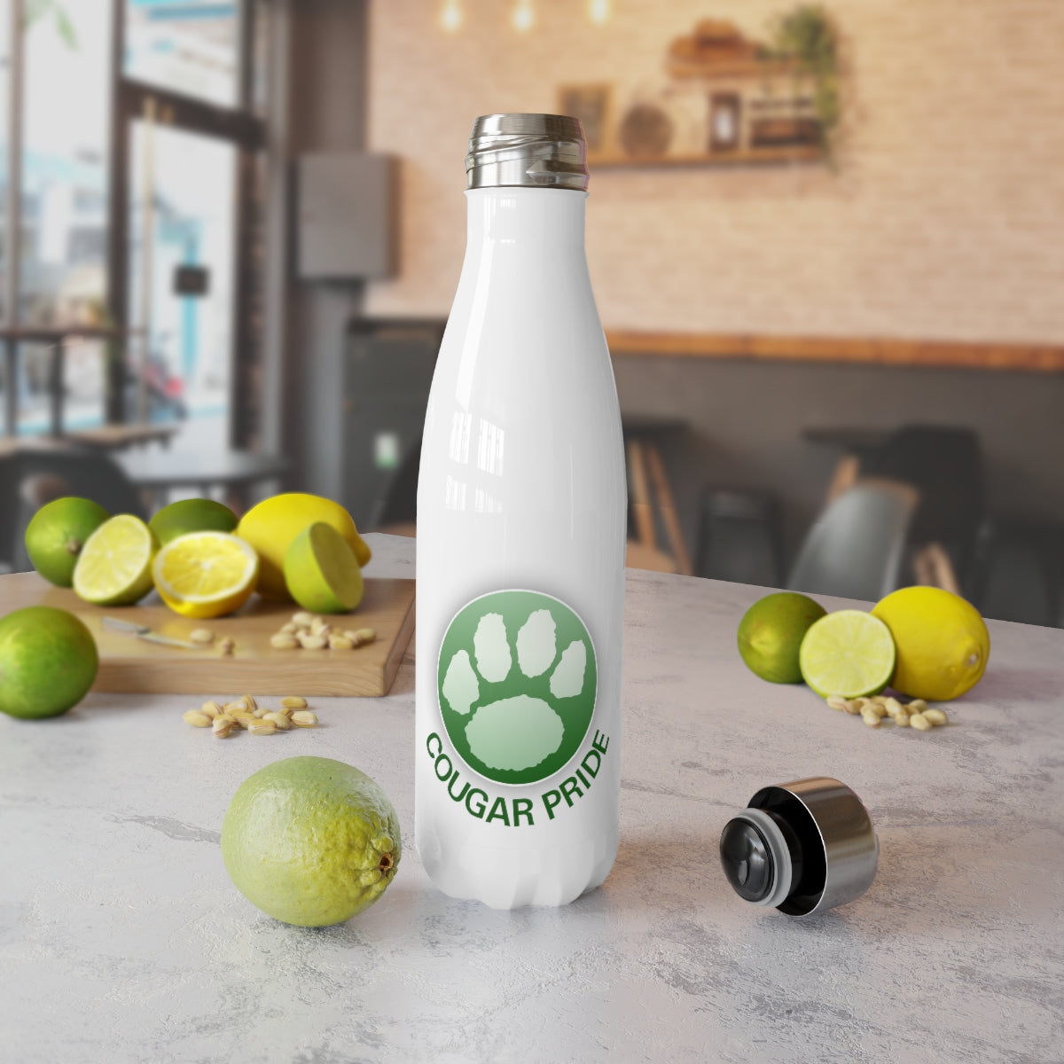 Cougar Pride Stainless Steel Water Bottle, 17oz