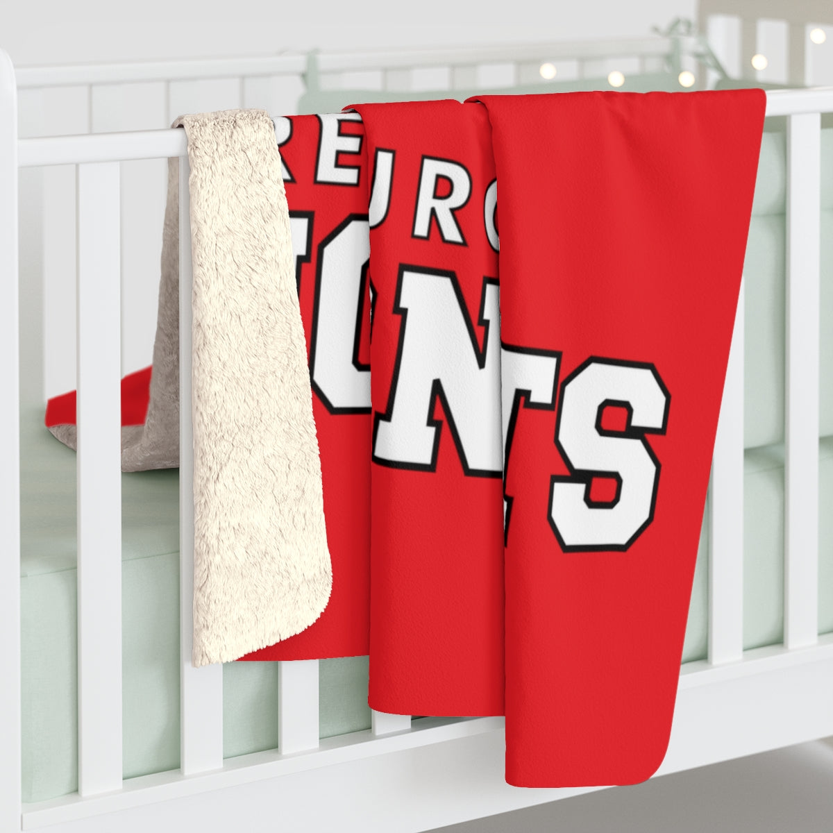 Red Freeburg Hornets Sherpa Fleece Blanket