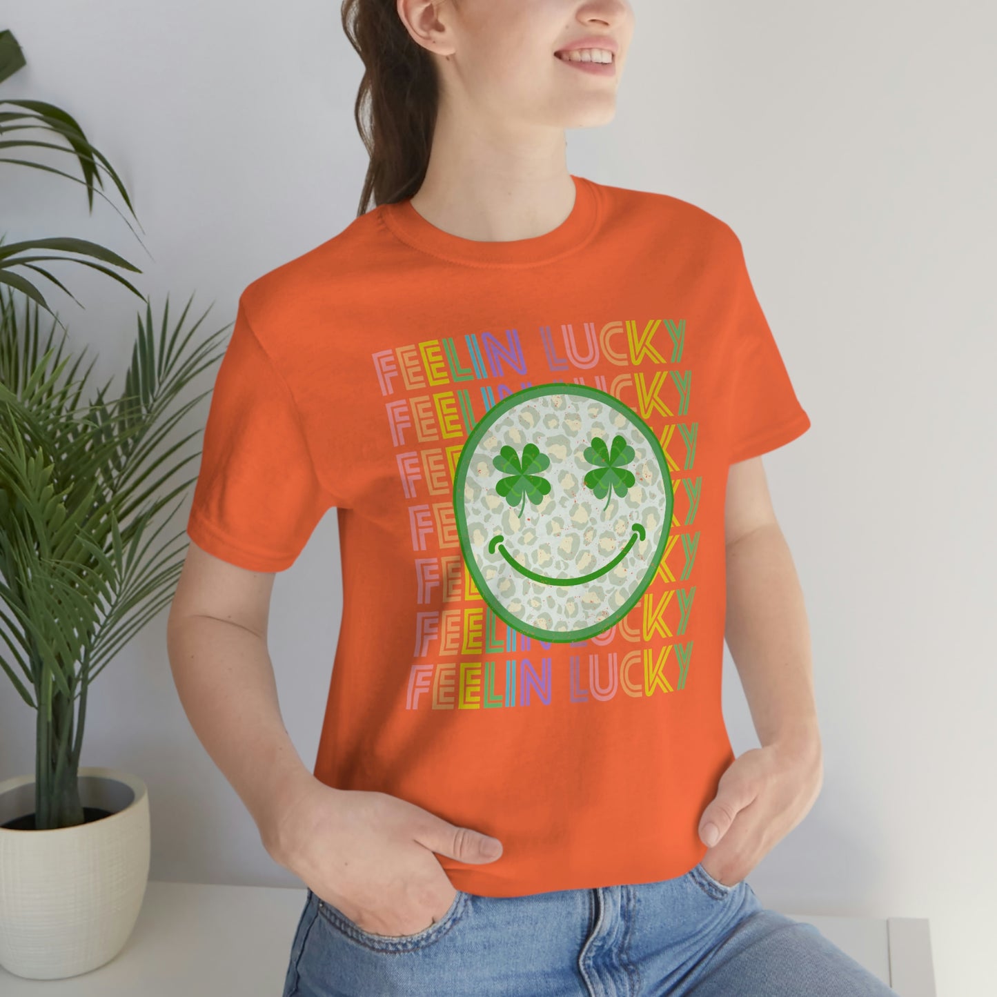 St. Patrick's Day "Feelin Lucky" Unisex Jersey Short Sleeve Tee