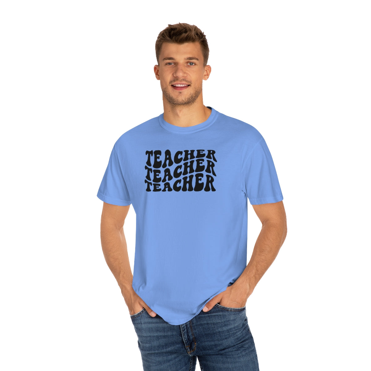 Teacher Black Print Unisex Garment-Dyed PREMIUM T-shirt