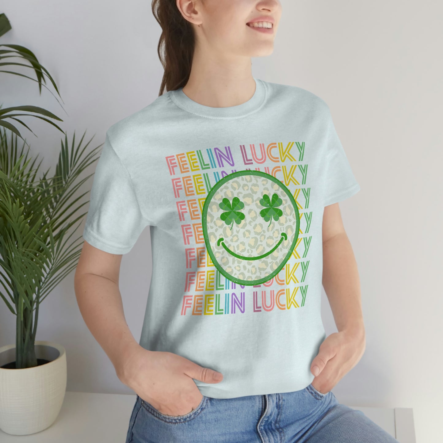 St. Patrick's Day "Feelin Lucky" Unisex Jersey Short Sleeve Tee