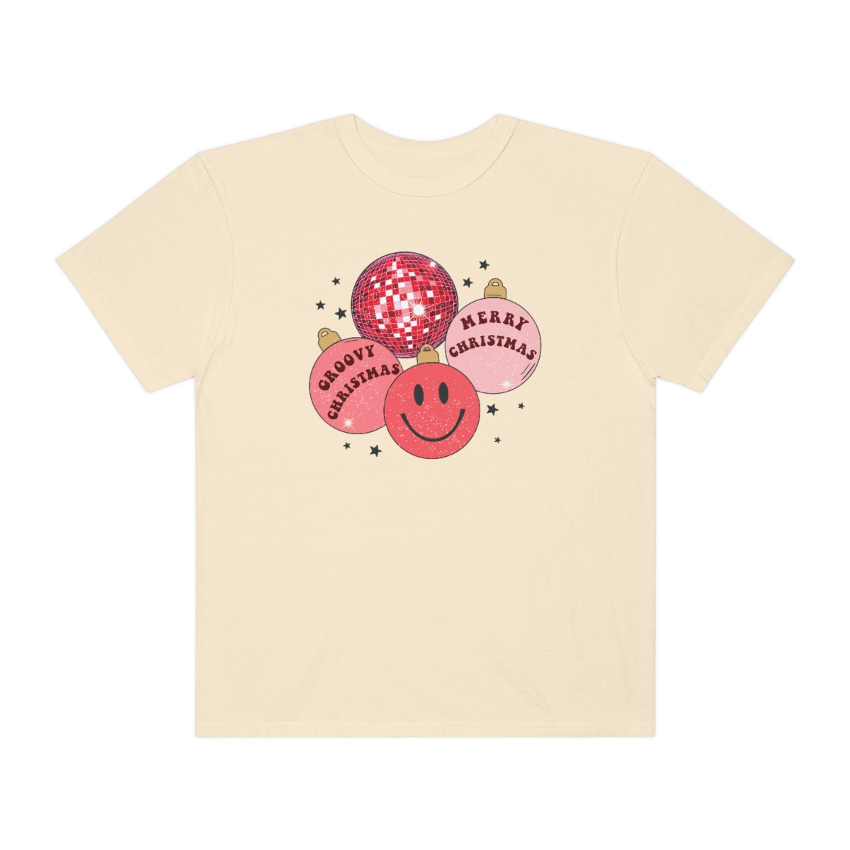 Groovy Christmas Unisex Garment-Dyed Comfort Colors PREMIUM T-shirt
