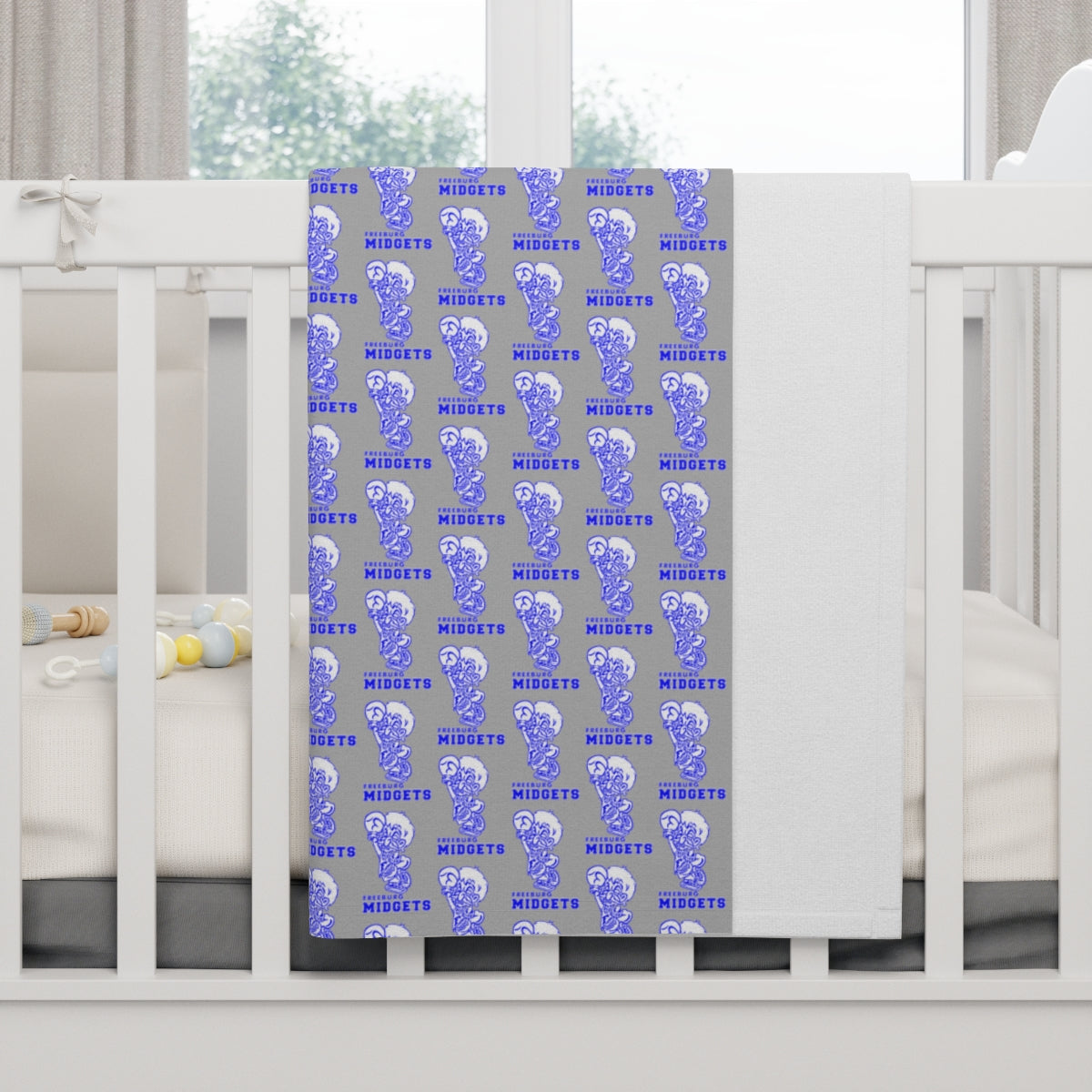 Gray Freeburg Midgets Soft Fleece Baby Blanket