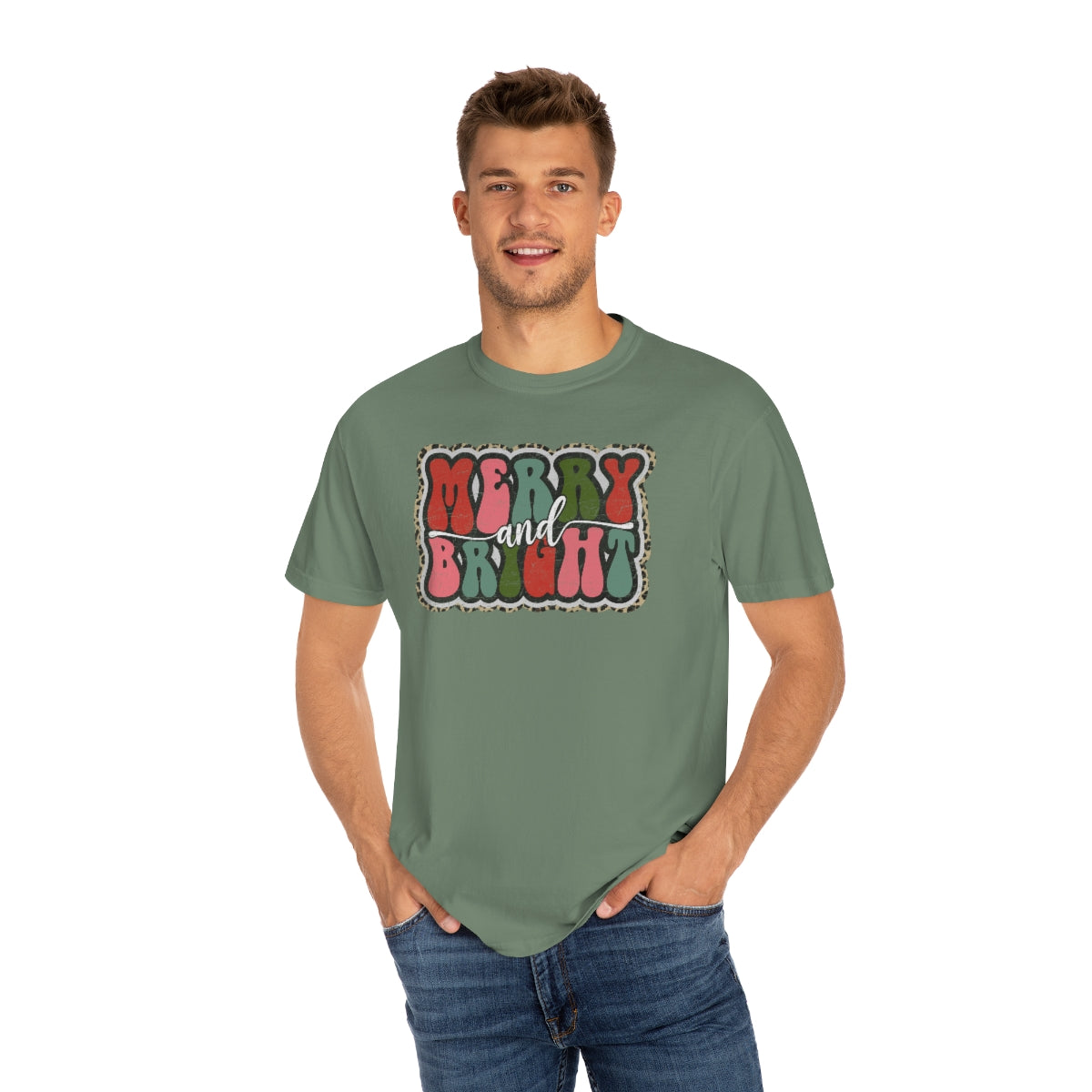 Merry and Bright Unisex Garment-Dyed Comfort Colors PREMIUM T-shirt