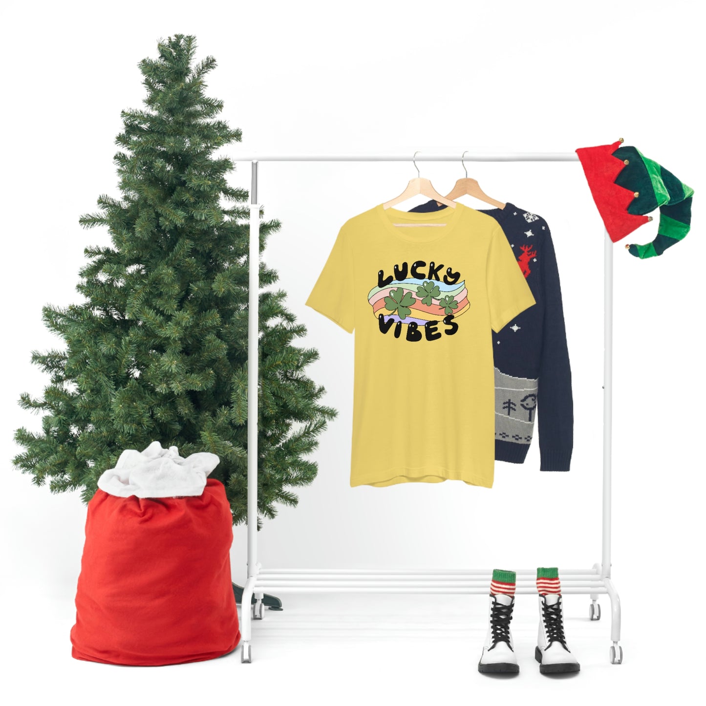 St. Patrick's Day "Lucky Vibes" Unisex Jersey Short Sleeve Tee